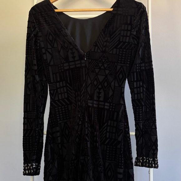 Guess Black Velvet Sheath Dress - Picture 5 of 7